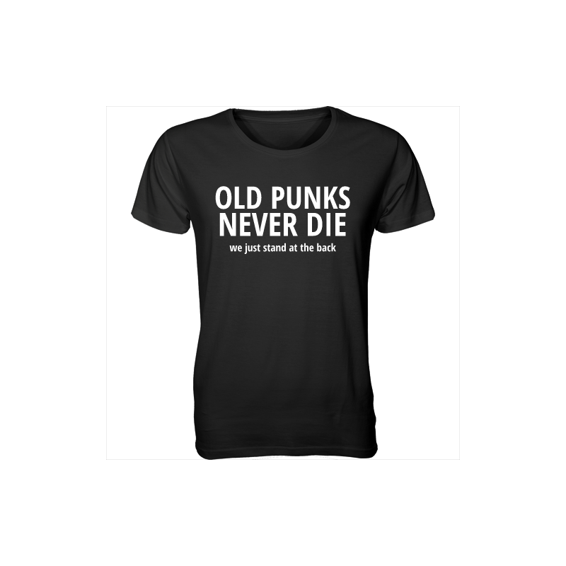 T-Shirt mit Flockaufdruck Old Punks never die
